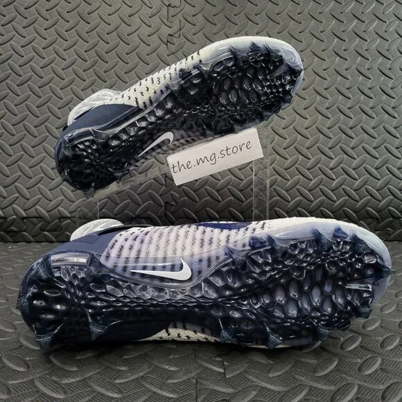 Nike Alpha Menace Elite 2 White/Navy Football Cleat Men's Sz 11.5 BV2077 101